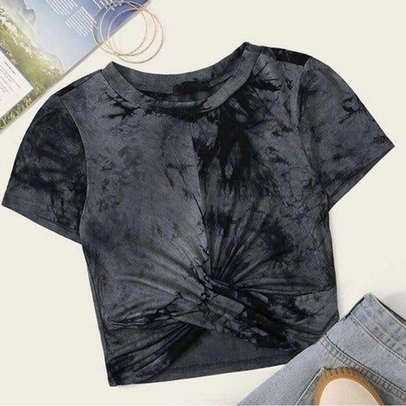 SHEIN Tops - Tie Dye Cropped Shirt